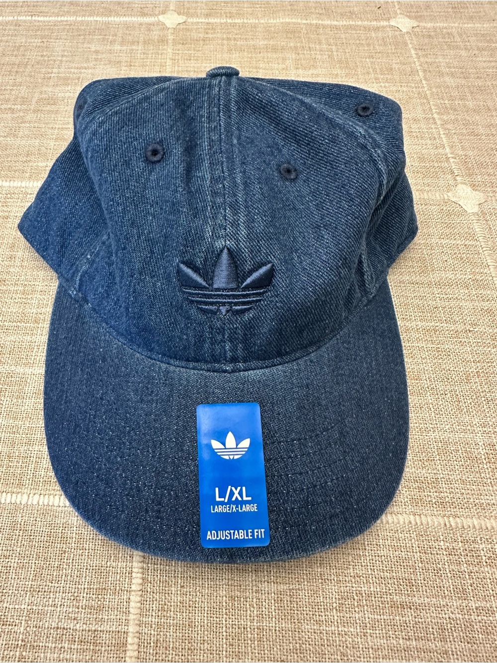 Adidas Trefoil Denim Baseball Cap - Dark Blue L/XL NWT